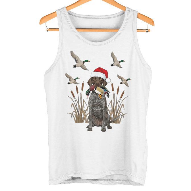 German Shorthaired Pointer Duck Hunting Dog Christmas Hunter Tank Top