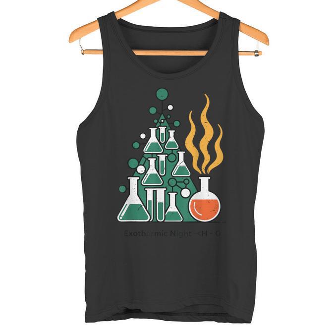 Science Christmas Tree Chemistry Joke Exothermic Night Tank Top